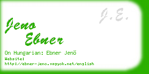 jeno ebner business card