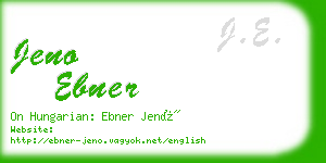 jeno ebner business card